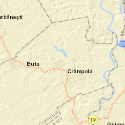 Comuna Ghimpeţeni Street Map