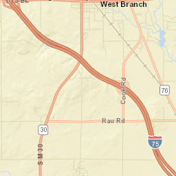 West Branch Street Map