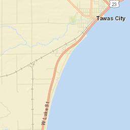 Tawas City Street Map