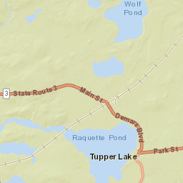 Tupper Lake New York Street Map