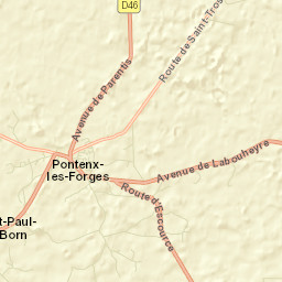 Pontenx-les-Forges Street Map