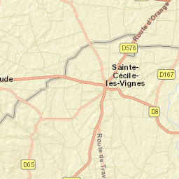 Sainte-Cécile-les-Vignes Street Map