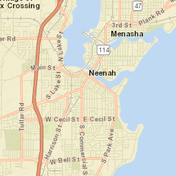 Menasha Street Map