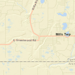Skidway Lake Street Map