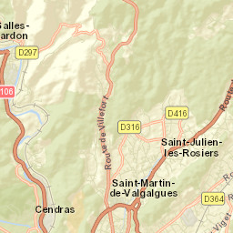 Saint-Julien-les-Rosiers Street Map
