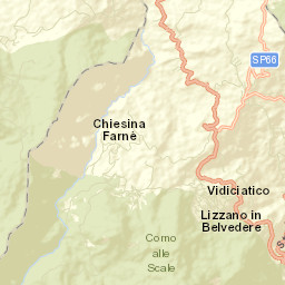 Lizzano in Belvedere Street Map