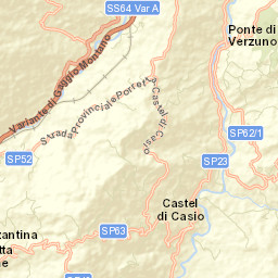 Castel di Casio Street Map