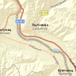 Ljubovija Street Map