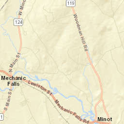Mechanic Falls Street Map