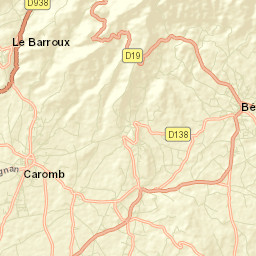 Caromb Street Map