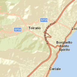 Toirano Street Map