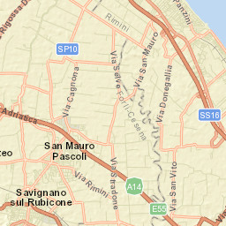 San Mauro Pascoli Street Map