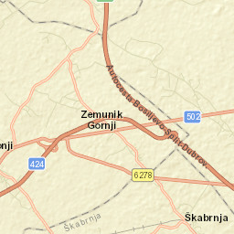 Škabrnja Street Map
