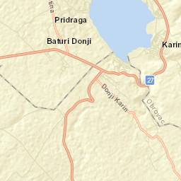 Gornji Karin Street Map