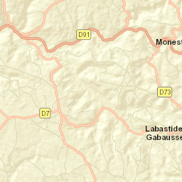 Monestiés Street Map