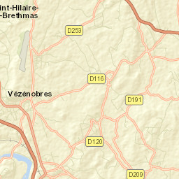Vézénobres Street Map