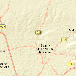 Saint-Quentin-la-Poterie Street Map