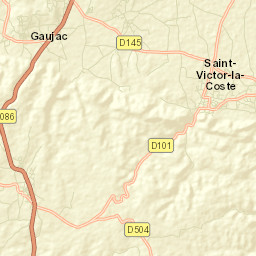 Saint-Victor-la-Coste Street Map