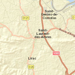Saint-Geniès-de-Comolas Street Map