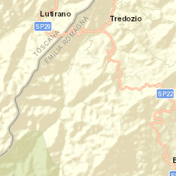 Tredozio Street Map