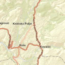 Knin Street Map