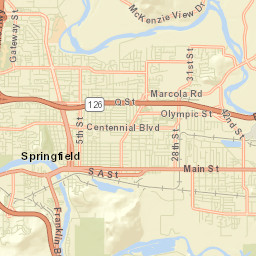 Riverbend Drive, Springfield, OR 97477 Street Map