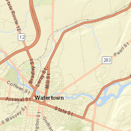 Watertown New York Street Map