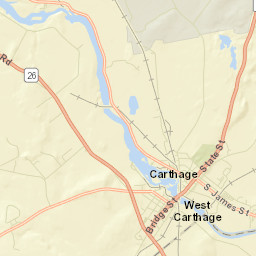 West Carthage New York Street Map