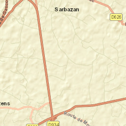 Sarbazan Street Map