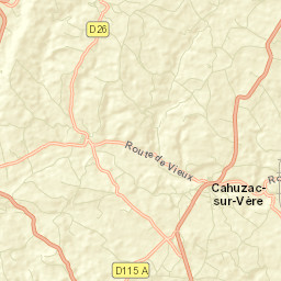 Cahuzac-sur-Vère Street Map