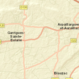 Blauzac Street Map