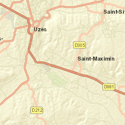 Uzès Street Map
