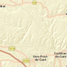 Castillon-du-Gard Street Map