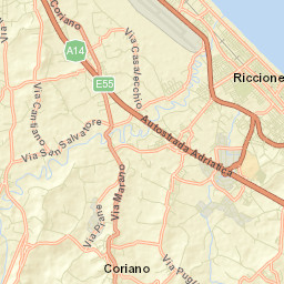 Coriano Street Map