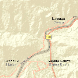 Bajina Bašta Street Map