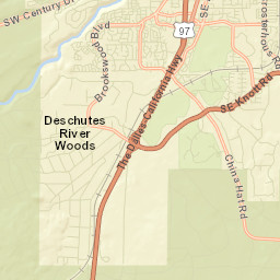 Deschutes River Woods Street Map