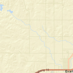 Evart Street Map