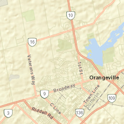 Orangeville Street Map