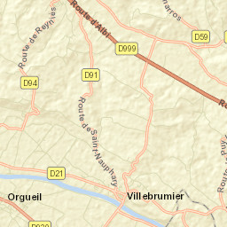 Orgueil Street Map