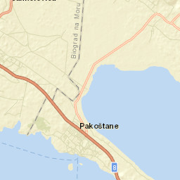Pakoštane Street Map