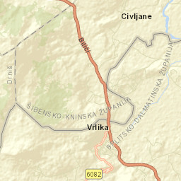 Vrlika Street Map