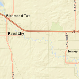Reed City Street Map