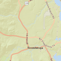 Ticonderoga New York Street Map