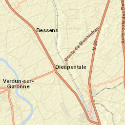Verdun-sur-Garonne Street Map