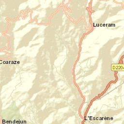 Lucéram Street Map