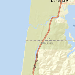 Dunes City Street Map