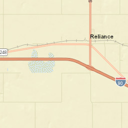 Interstate 90, Reliance, SD 57569, USA Street Map