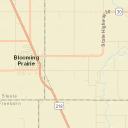 Blooming Prairie Street Map
