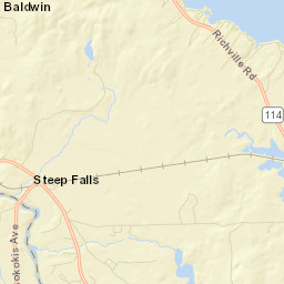 Steep Falls Street Map
