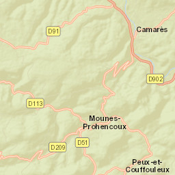 Camarès Street Map